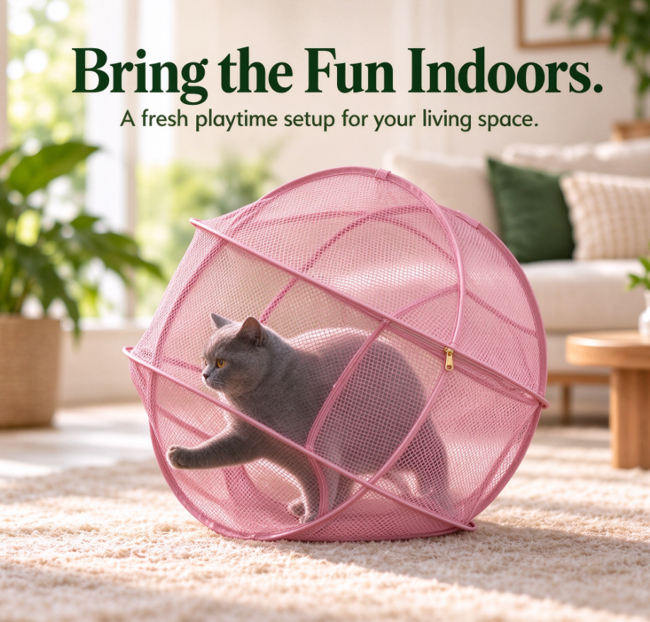 🔥New Portable 360° Cat Playpen – Their Safe Little Space Anywhere