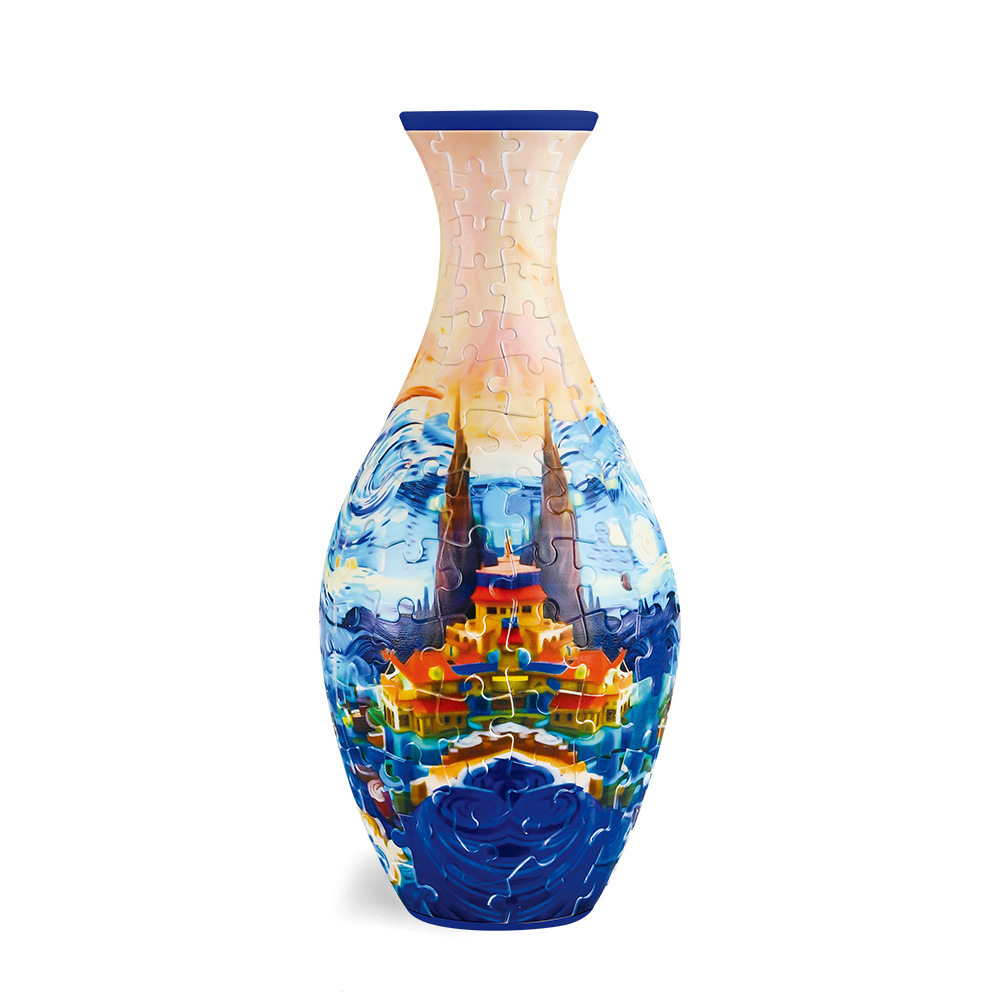 ✨🧩 3D DIY Puzzle Vase – 11 Creative Designs, Decorative Flower Vase & Craft Gift✨