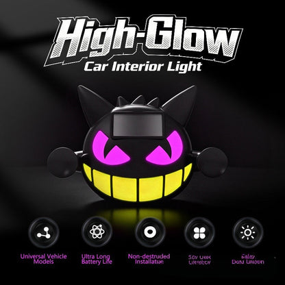 😈 Solar Demon LED Car Light – Wireless Multi-Color Window Glow