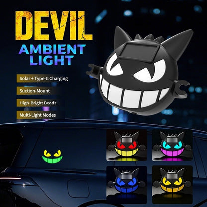 😈 Solar Demon LED Car Light – Wireless Multi-Color Window Glow