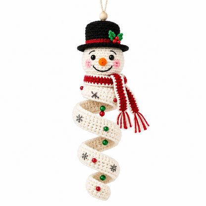 ☃️ DIY Crochet Spiral Snowman Ornament Kit – Make Your Own Christmas Keepsake