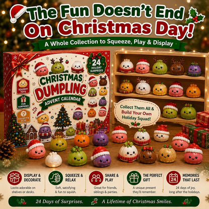 🎄 CHRISTMAS SPECIAL | 24 Days of Mini Squishies – Cute 2026 Advent Calendar with Daily Dumpling Surprises