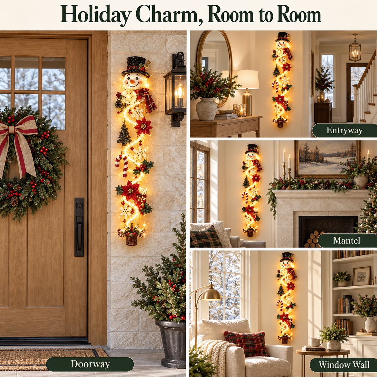 🎄 Glowing Christmas Door Hanger