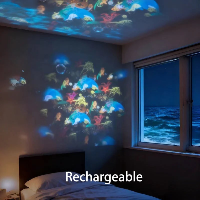Dynamic rotating LED light projector