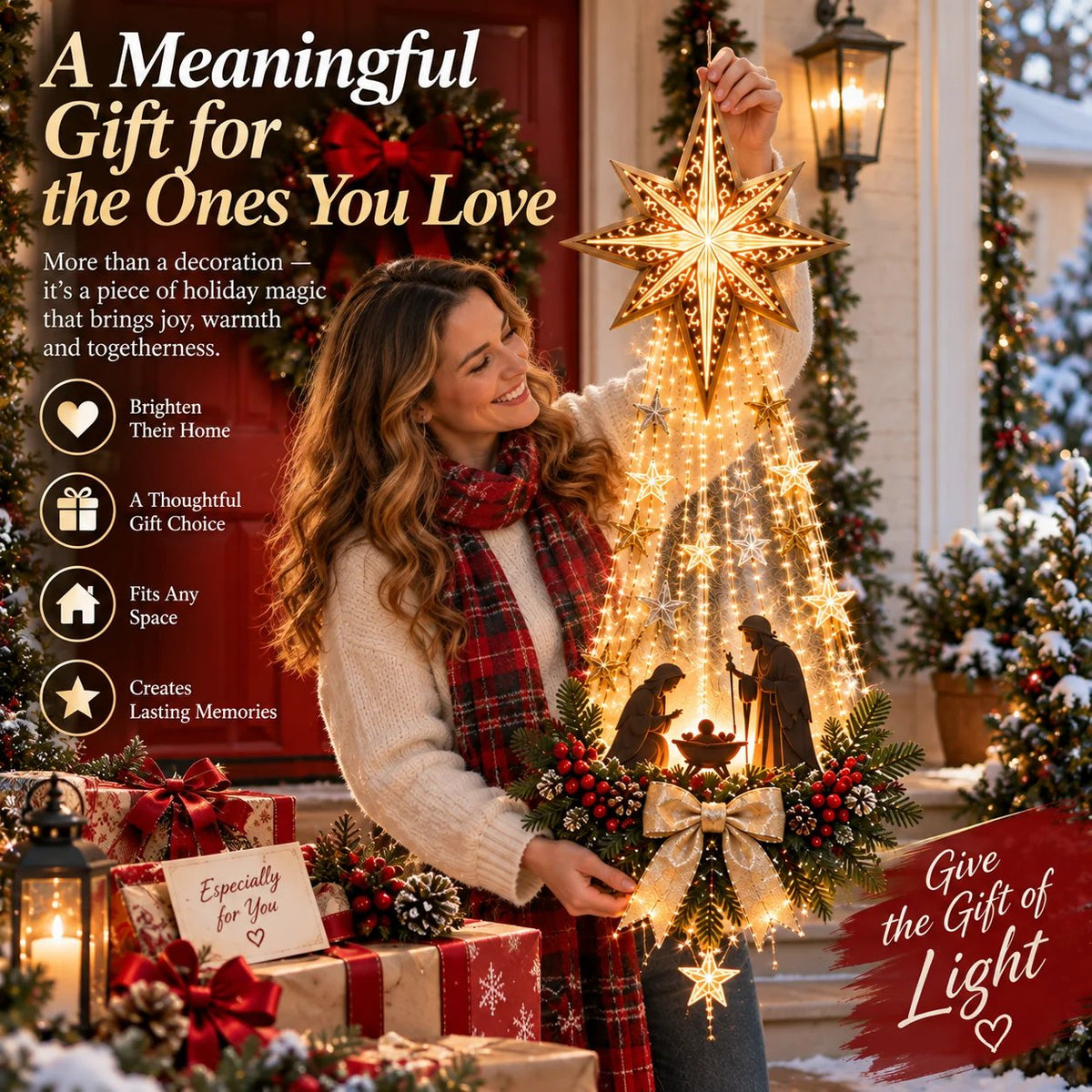 ✨Last Day 49% OFF✨ - Bethlehem Star of Faith™ – Lighted Nativity Christmas Wall Decor