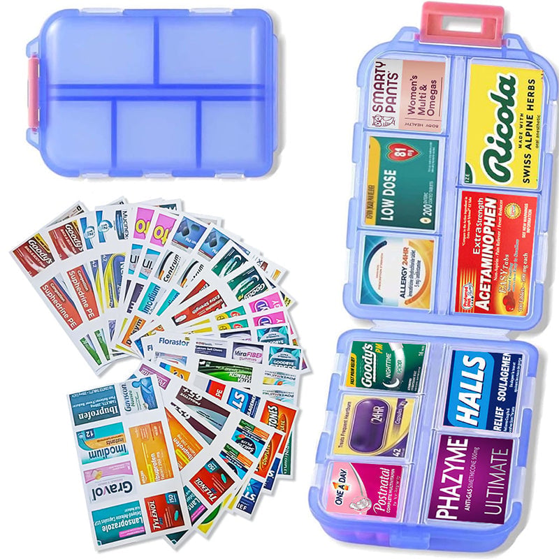 🔥BLACK FRIDAY 49% OFF💥Travel Pill Organizer Box (147 Labels for Customization)