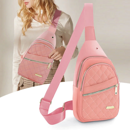 ✨Women's Solid Color Quilted Waterproof Belt Bag✨