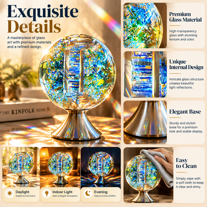 🌈 Crystal Light Sculpture – A Stunning Glass Art Piece That Creates Magical Rainbow Reflections