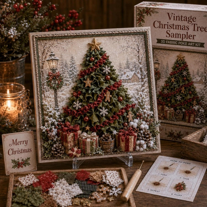 3D Fabric Poke Art Kit – Easy Christmas Craft Kit