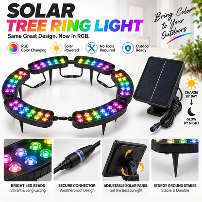 🏳️‍🌈 One Tree. Endless Colors. – Solar RGB Landscape Ring Light
