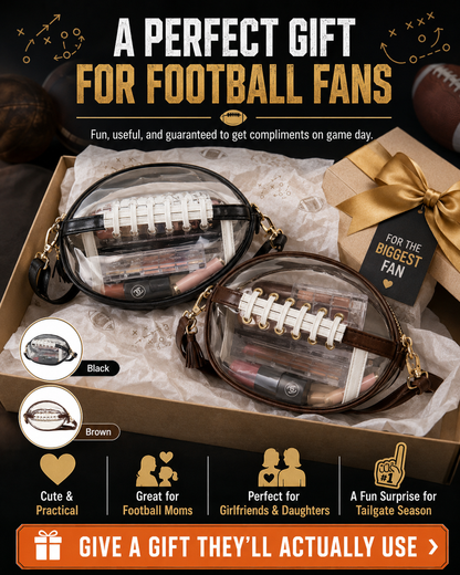 Clear Football Crossbody Bag | Game Day Clear Purse