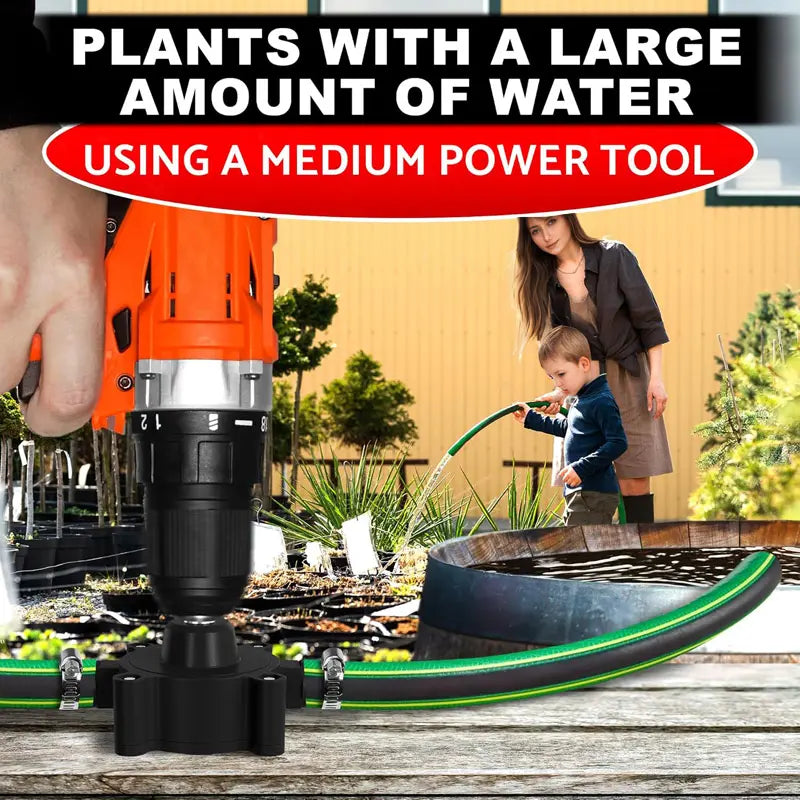 High-Flow Electric Drill Pump – Self Priming Portable Water Pump, Drill Powered Transfer Pump for Water, Oil, Gasoline & Diesel | Hand-Powered, Non-Electric Pump