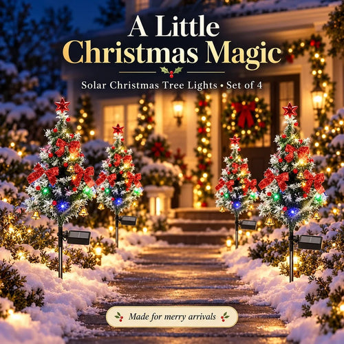 🎄 Solar Christmas Tree Lights –  DIY Outdoor Holiday Decor