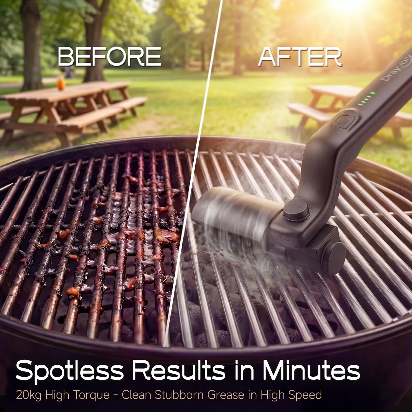 🔥Cordless Electric BBQ Grill Brush with 3-Speed Motor