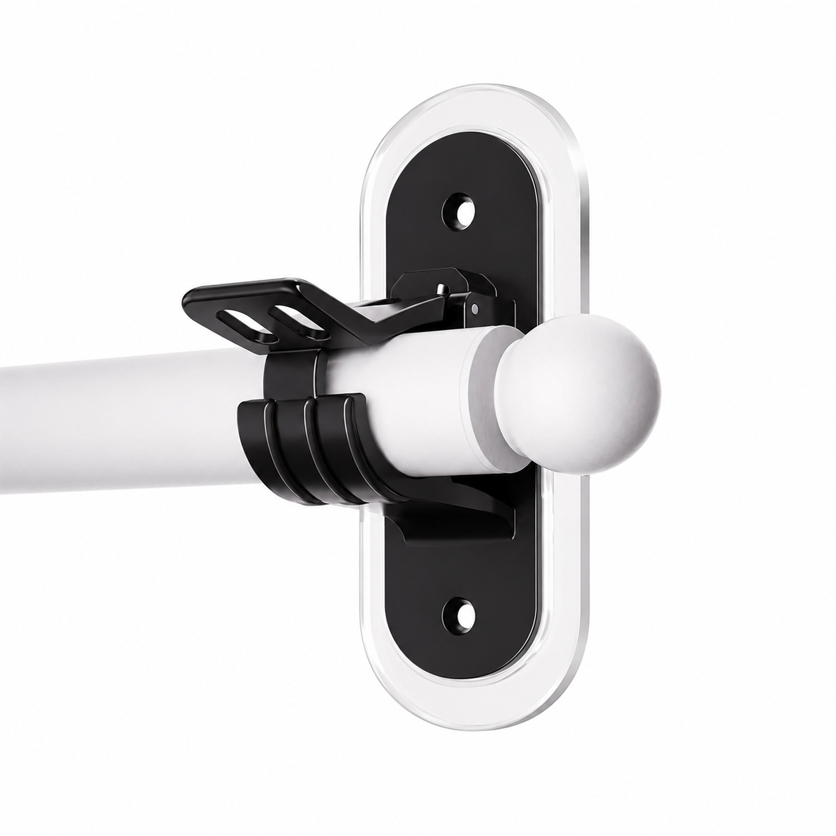 🪟No-Drill Curtain Rod Brackets – Easy Peel & Stick, 4-Pack