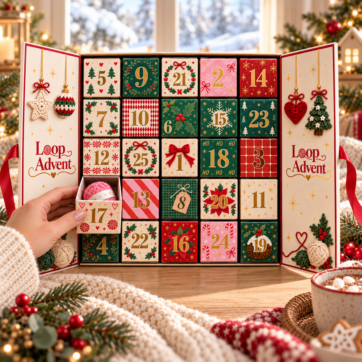 🎄Crochet Christmas Advent Calendar – 24 Days of Handmade Holiday Charm🧶
