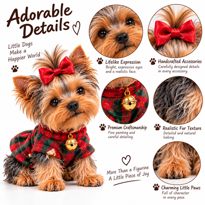 ❤️24 Days of Yorkshire Terrier – 24 Unique Yorkie Figurines | Christmas Collectible Gift Set❤️