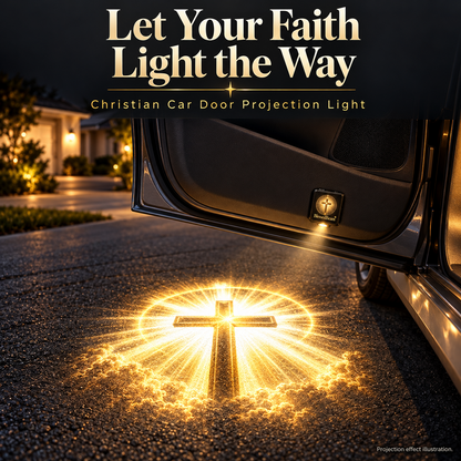 ✝️✨ Christian Car Door Projector Light – Illuminate Every Drive with Faith! 🚗🙏