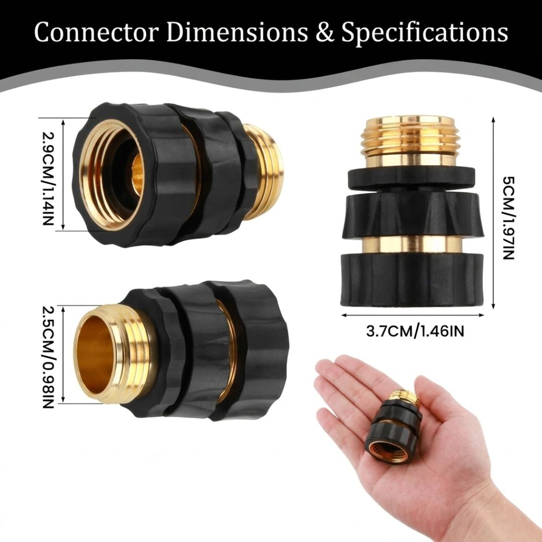 💧 Universal Quick Connect Pro Garden Hose Fittings – Heavy-Duty Reusable Premium Rust-Proof Hose Coupler Set 🛠️