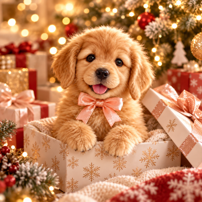 🎁Realistic Robotic Golden Retriever Puppy 🐕The Cutest Christmas Surprise