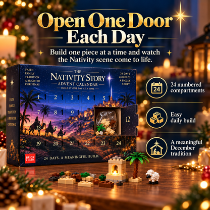 🎄 Nativity Building Advent Calendar ✨| 24 Daily Builds to Create a Complete Christmas Scene 🧱