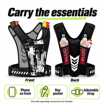 Hands-free reflective running vest