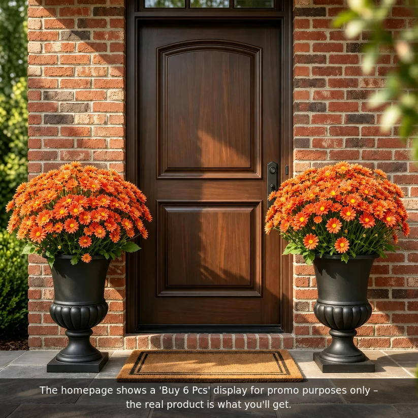 💥Last Day 70% OFF🌼- Artificial Outdoor Sunset Mums Flowers - UV resistant, Waterproof, Windproof