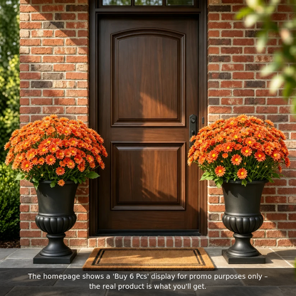 💥Last Day 70% OFF🌼- Artificial Outdoor Sunset Mums Flowers - UV resistant, Waterproof, Windproof