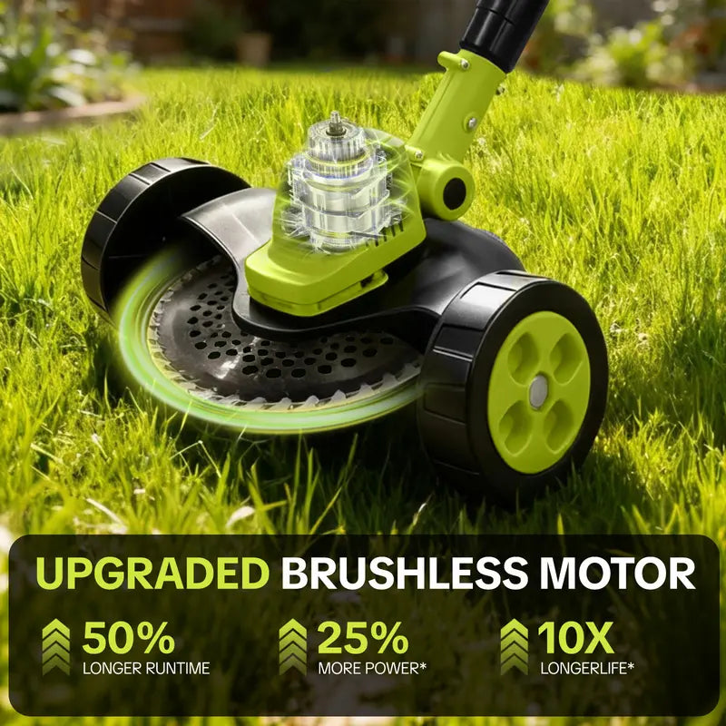 ⚡21V 3-in-1 Cordless String Trimmer, Edger & Mini Mower – 2 Batteries Included