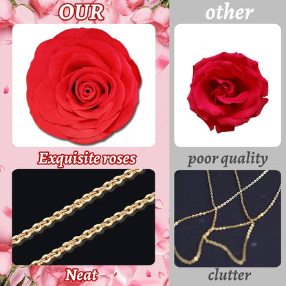 Mother's Day Hot Selling✨Cute Teddy Bear with Preserved Rose--Necklace📿+Eternal Rose🌹+Teddy Bear🧸