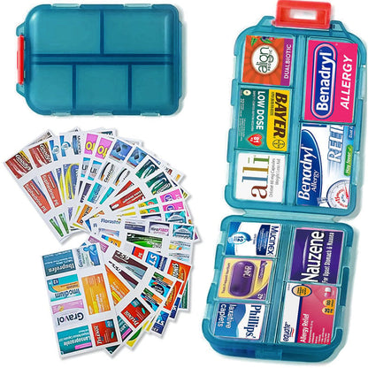 🔥BLACK FRIDAY 49% OFF💥Travel Pill Organizer Box (147 Labels for Customization)