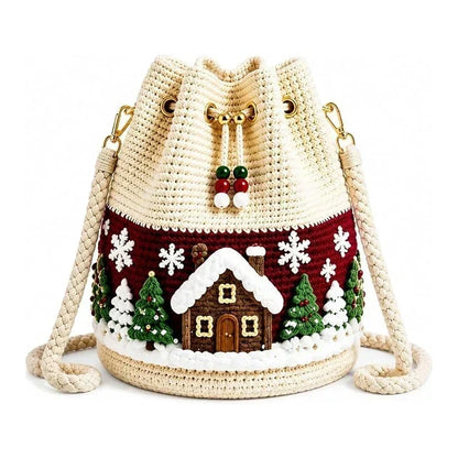 🎄3D Christmas Crochet Bucket Bag