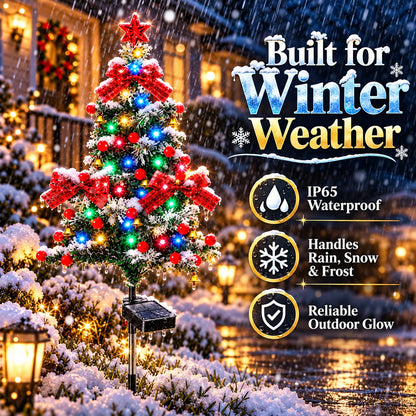 🎄 49% OFF – Solar Cedar Christmas Tree Lights | Warm Outdoor Holiday Glow ✨