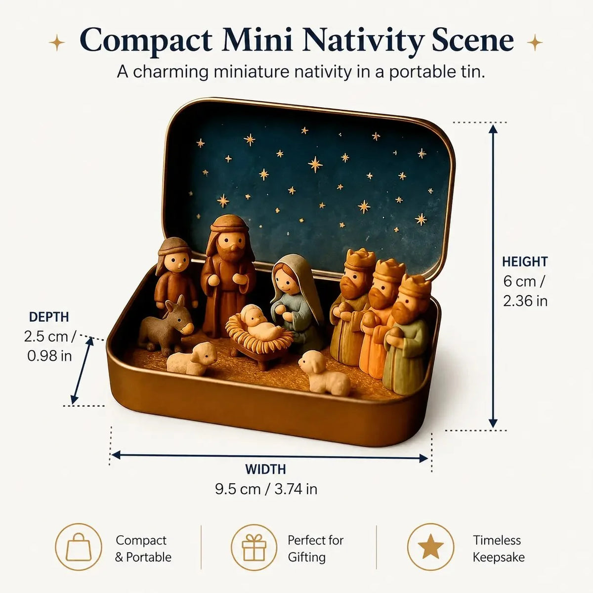 🎄 Mini Nativity in a Tin – Carry the Christmas Story Anywhere