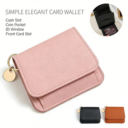 ⚡RFID Short Wallets for Women – Fashionable Card Holder with Key Ring & Coin Purse
