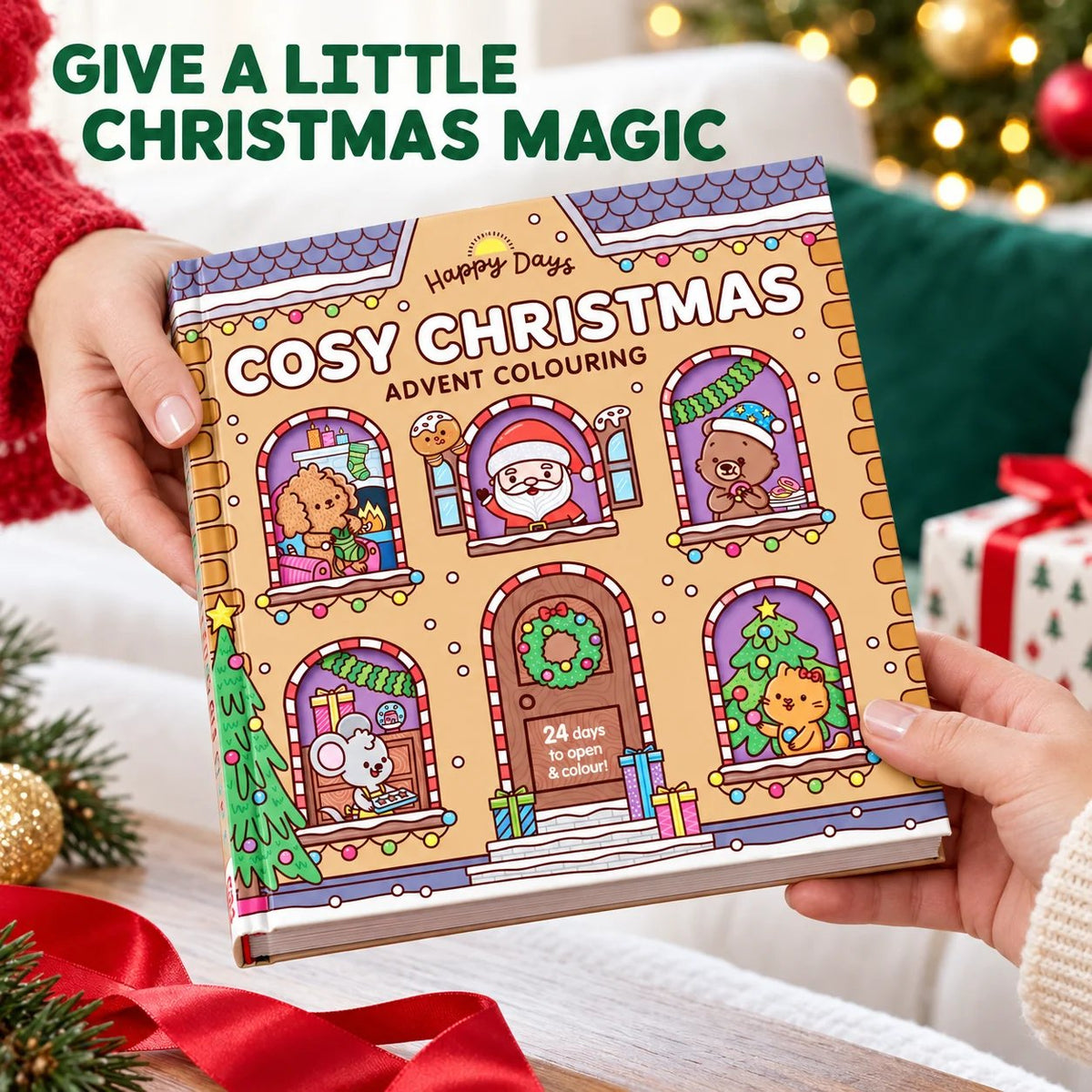 🎨 24-Day Christmas Colouring Advent Book – A New Festive Surprise Every Day 🎄