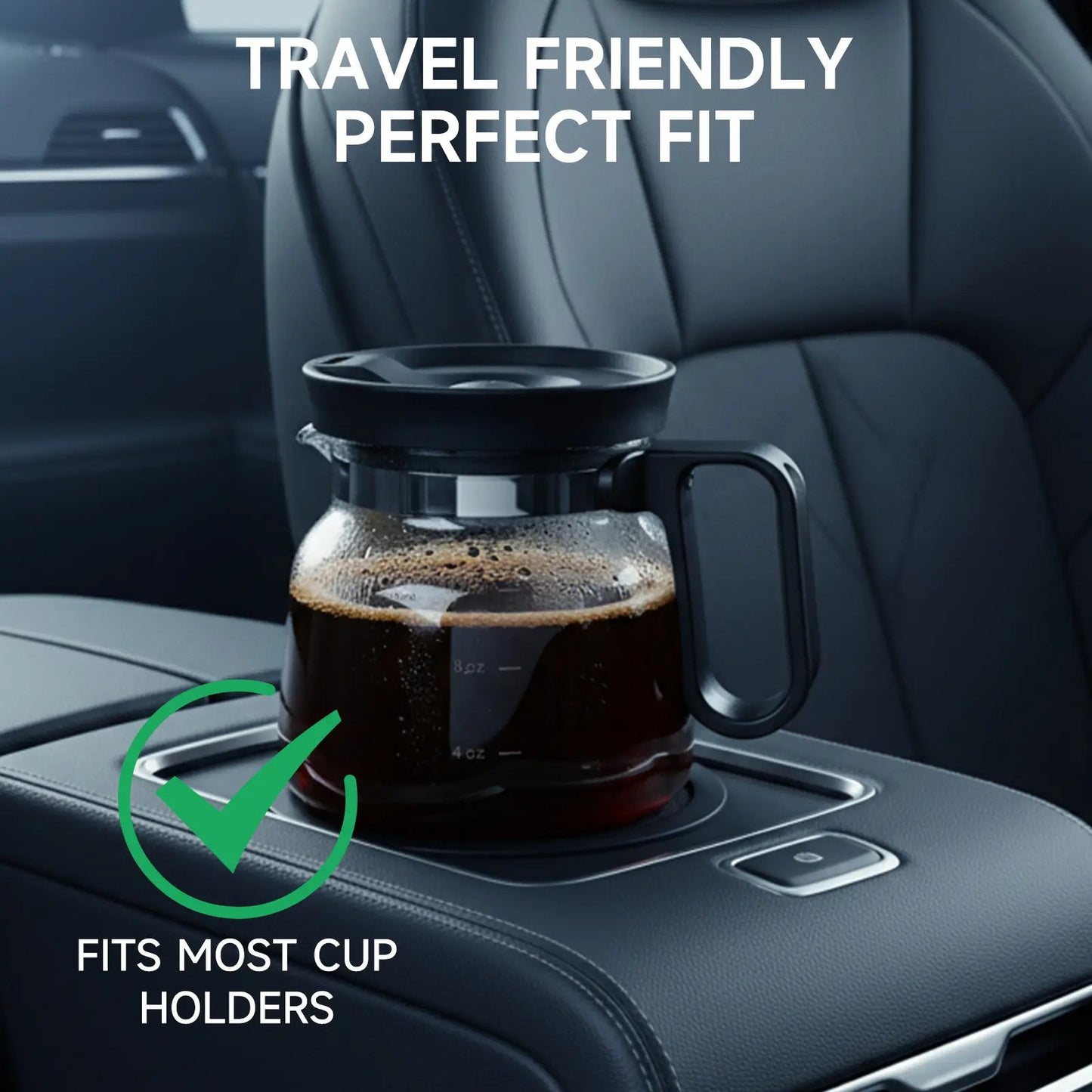 UFORU Coffee Mug with Lid 16oz Glass Creative Cup