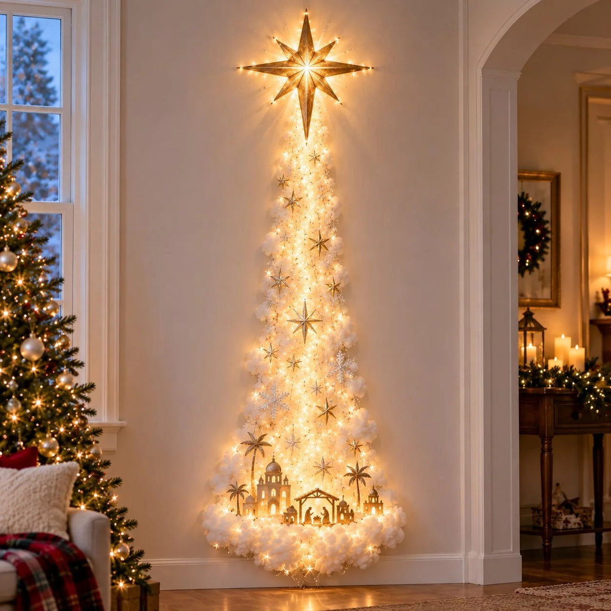 🎄✨ Wall light “Enchanted Christmas Trail” | A touch of Christmas magic after dark