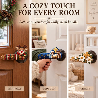 🔥Hand-Crocheted Blessing Door Handle Covers – Warm Handmade Home Decor
