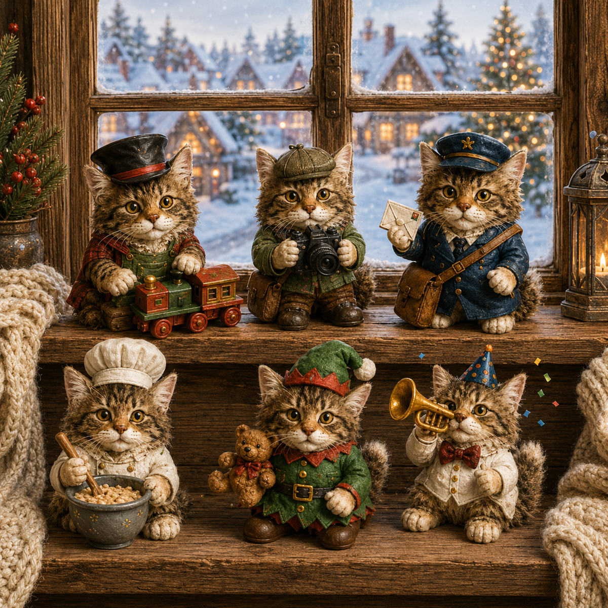 Maine Coon Jobs Advent Calendar 2026 – 24 Days of Unique Collectible Cat Miniatures, Christmas Countdown Gift for Maine Coon & Cat Lovers