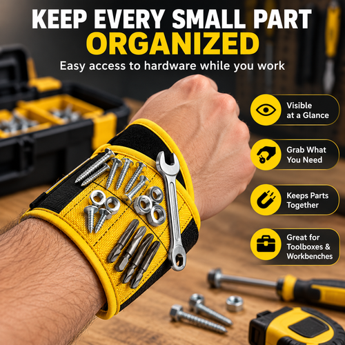 🧲 Magnetic Wristband Tool Holder – Hands-Free DIY Helper