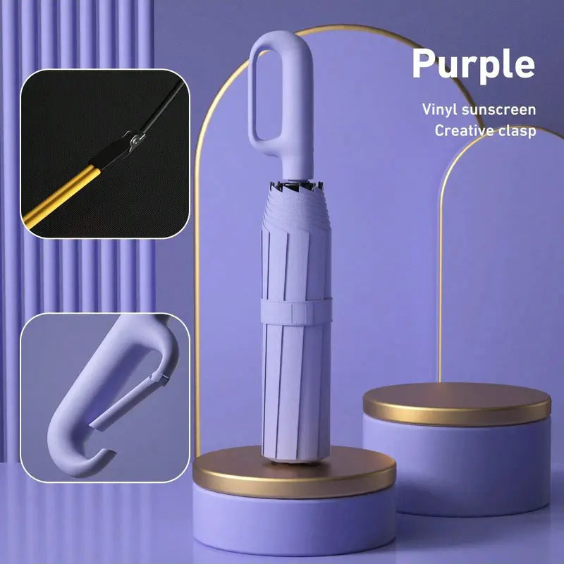 ☔Portable Automatic Folding Umbrella-Windproof Waterproof with Loop Buckle