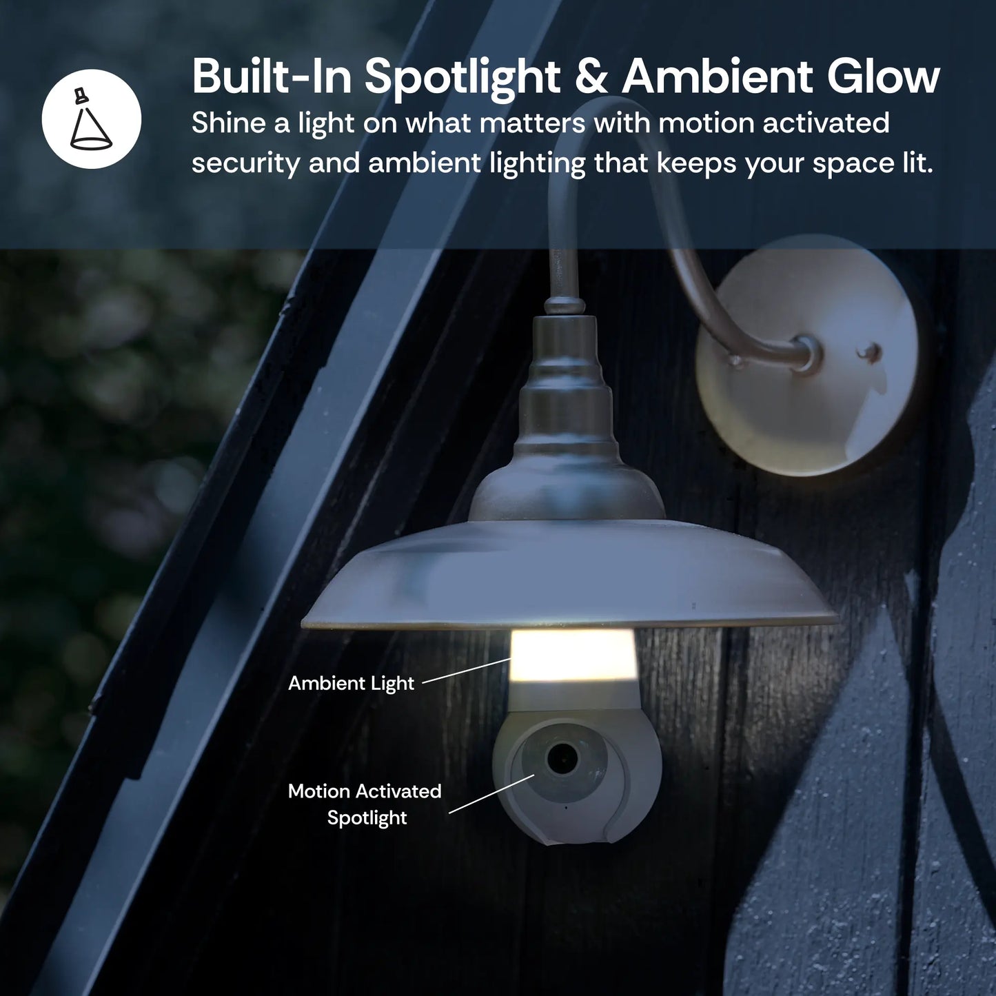 Luna Light Bulb Security Cam -2K 2.4GHz/5GHz WiFi, Indoor Outdoor Surveillance Monitoring Camera for Home, 360° Pan/Tilt, Color Night Vision, Built-In LED & Spotlight, Easy Installation