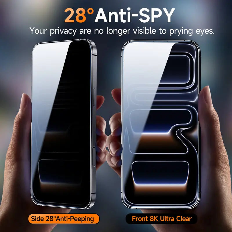 MAGIC JOHN Screen Protector 2 Pack for iPhone, Samsung, and Google–Clear & Privacy Protection, Fingerprint Resistant, Dust-Free, Bubble-Free Design