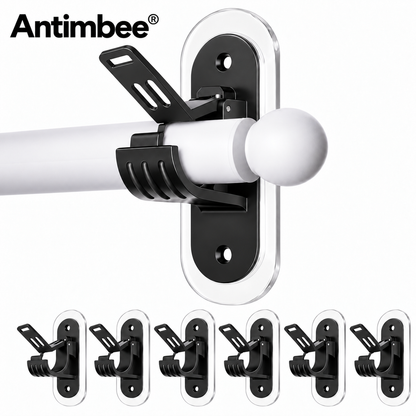 🔥HOT SALE-No-Drill Curtain Rod Brackets – Easy Peel & Stick, 4-Pack