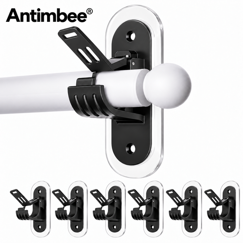 🔥HOT SALE-No-Drill Curtain Rod Brackets – Easy Peel & Stick, 4-Pack