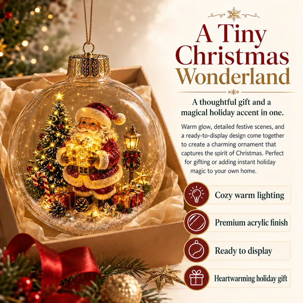 🎄Glowing Christmas Diorama Ornament