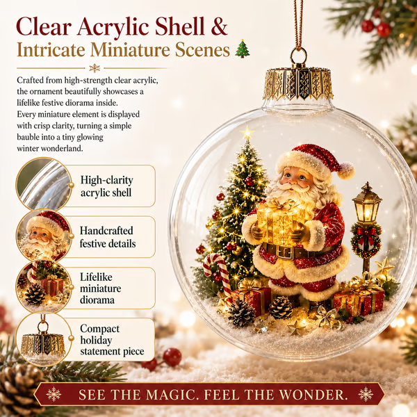 🎄Glowing Christmas Diorama Ornament