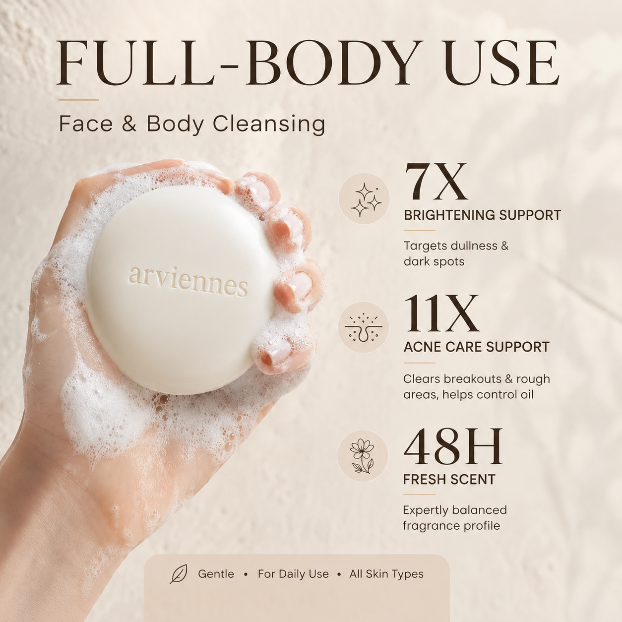 🔥 Niacinamide Skin Soap – Brightens, Fades Spots & Freckles
