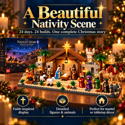 🎄 Nativity Building Advent Calendar ✨| 24 Daily Builds to Create a Complete Christmas Scene 🧱